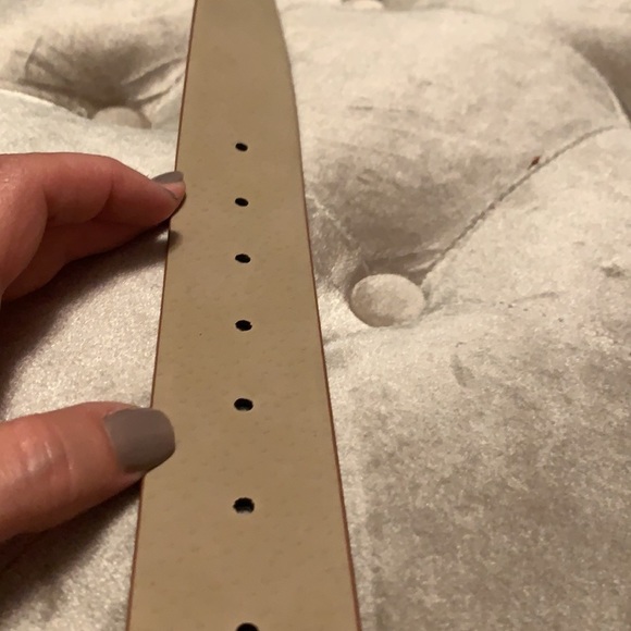 Vince Camuto light brown belt with silver hardware - Picture 5 of 8